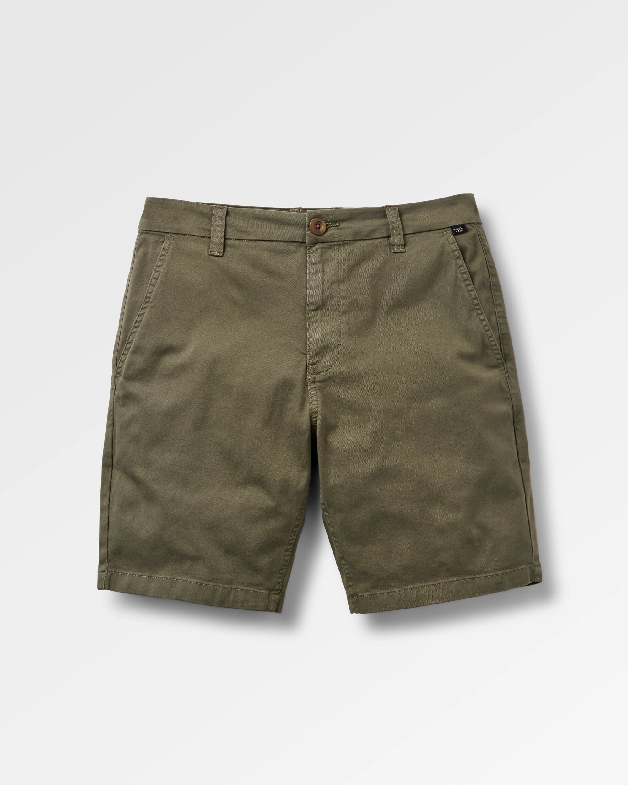 365 Cotton Short - Dusty Olive - Flatlay