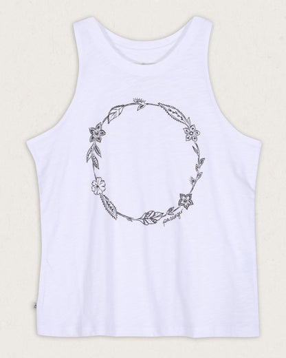 Daisy Chain Recycled Cotton Vest - White