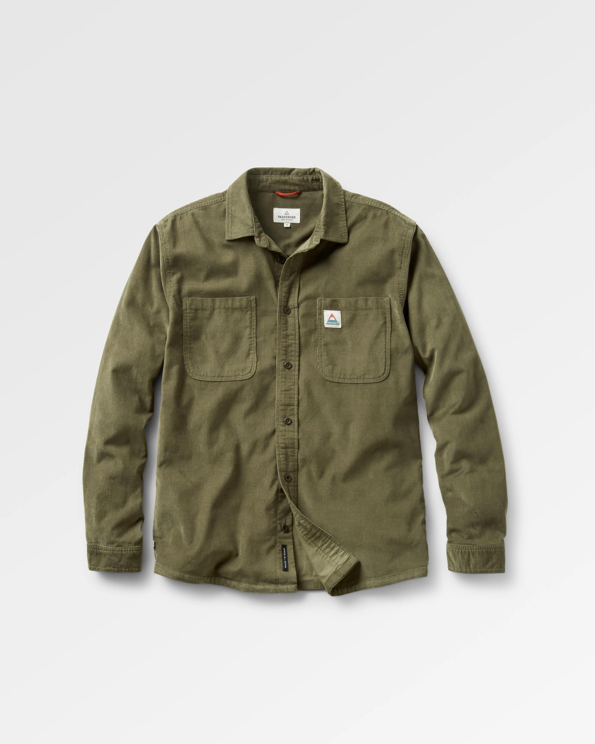 Backcountry Cord Light Shirt - Dusty Olive - Flatlay