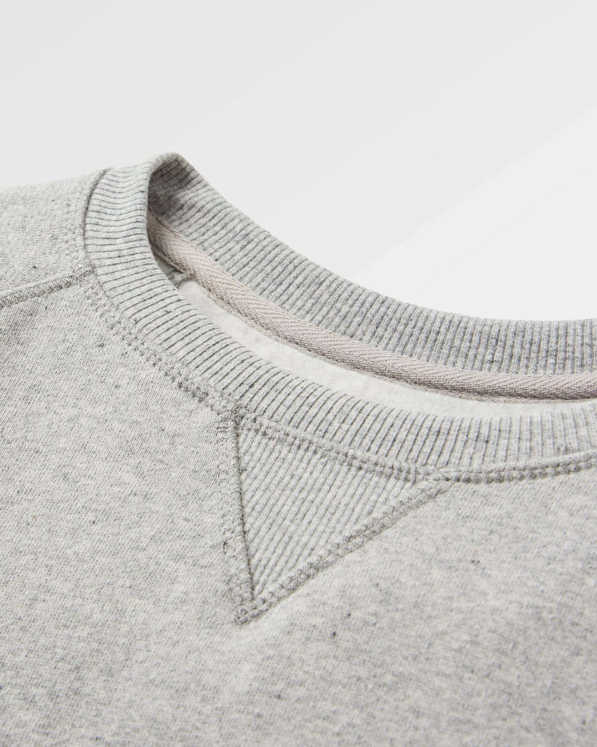 Roamer Men's Organic Cotton Sweatshirt - Grey Marl - Flatlay