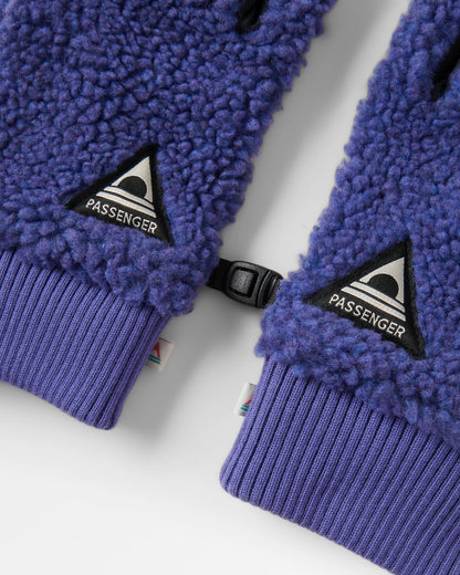 Snowfall Sherpa Gloves - Purple Indigo - Flatlay