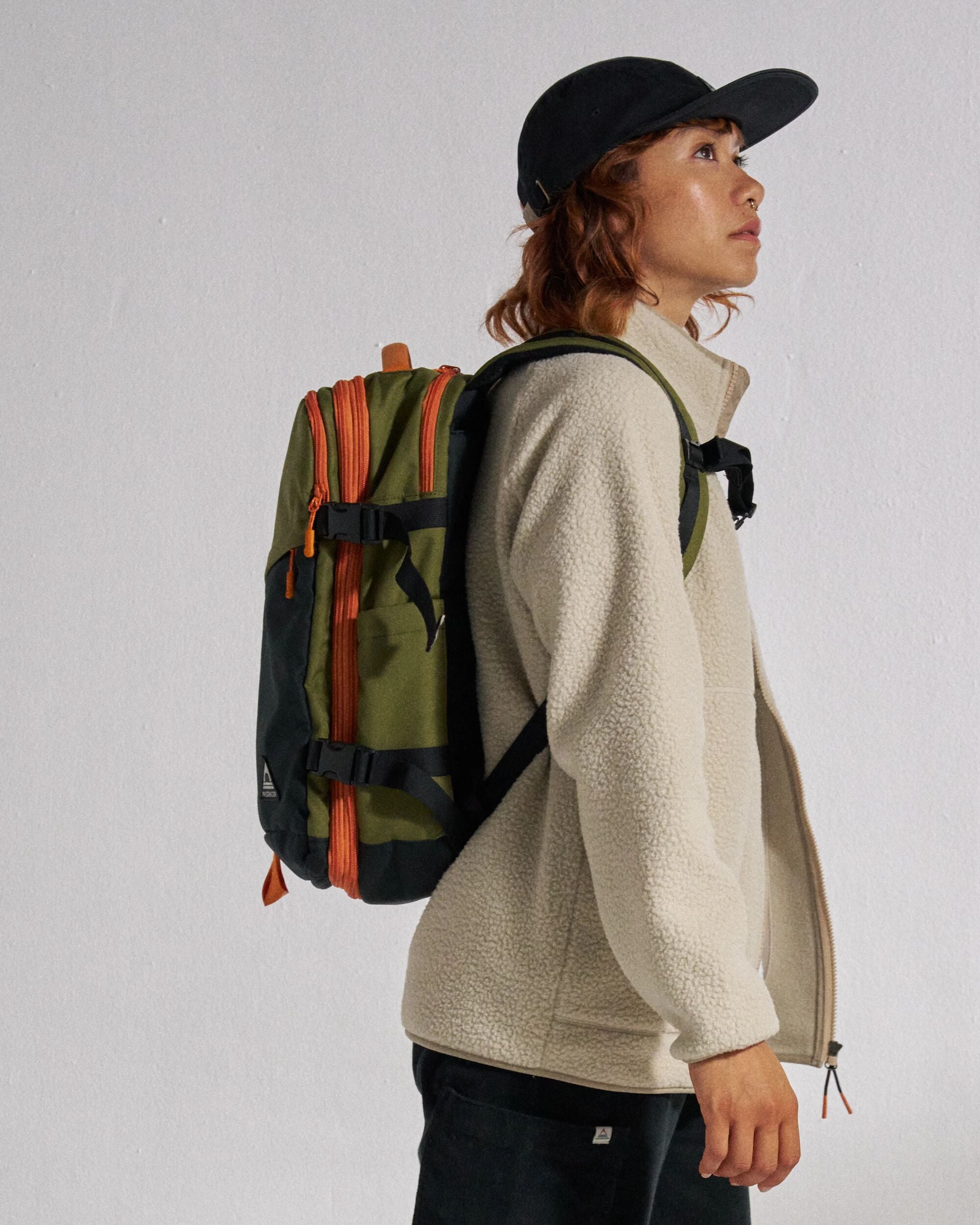 Boondocker Expandable Travel Pack - Black/Khaki - Studio Model - Female