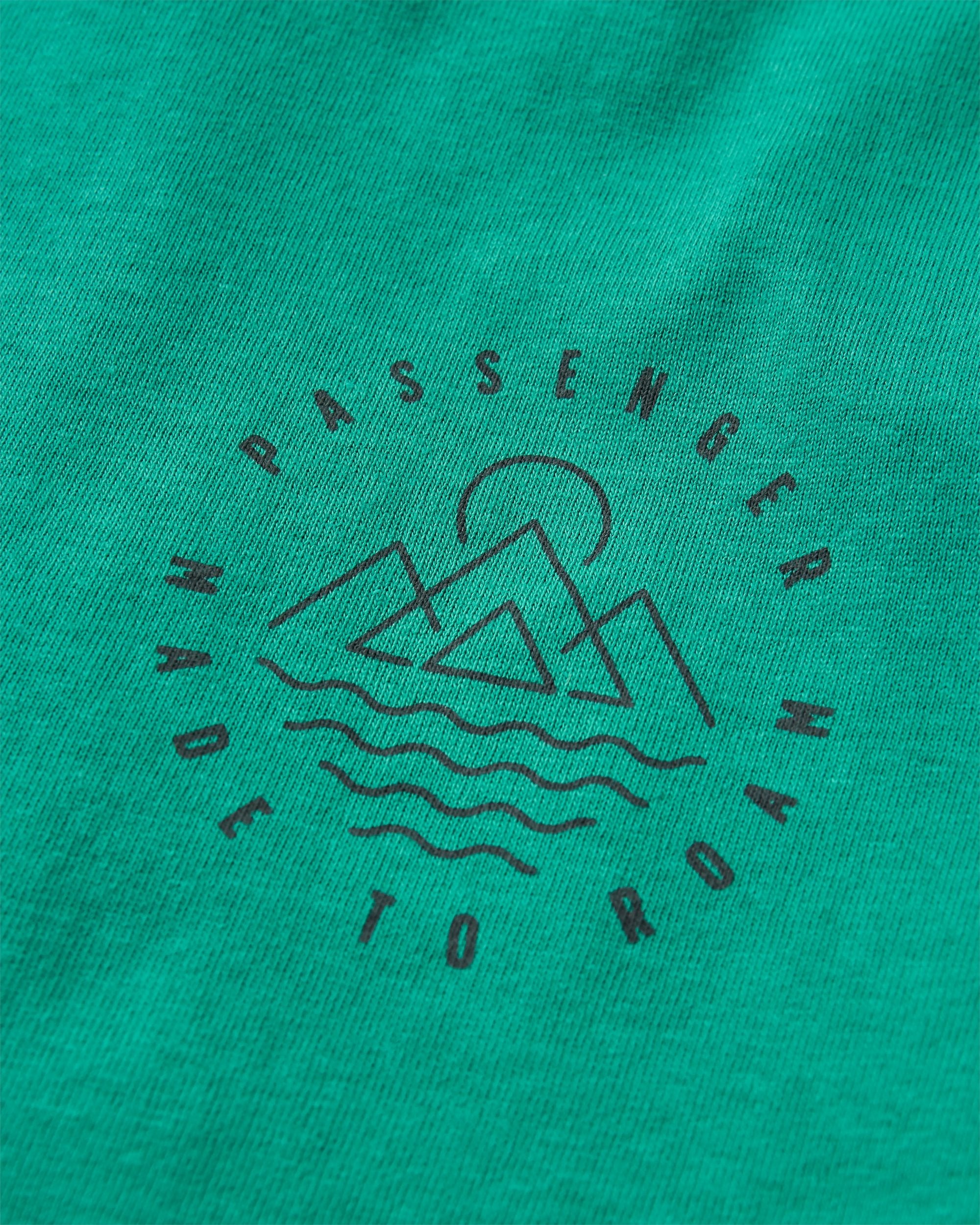 Remote Recycled Cotton T-Shirt - Greenlake - Flatlay