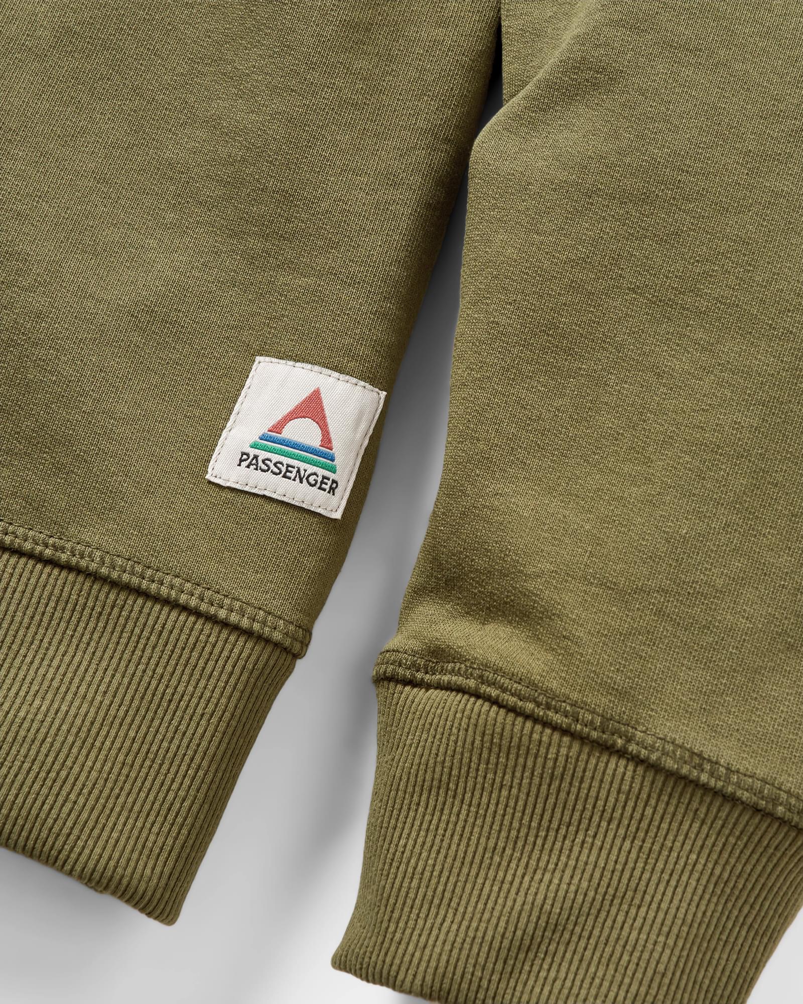 Heritage Recycled Cotton Sweatshirt - Khaki - Flatlay