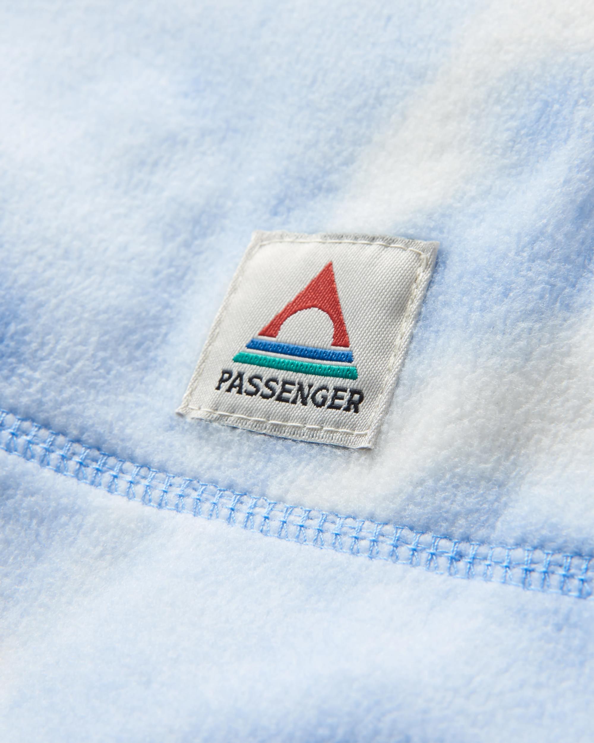 Juana Recycled Polar Hooded Fleece - Tie Dye Cornflower - Flatlay