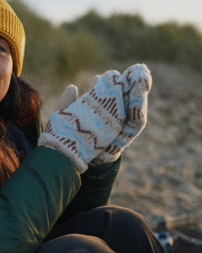 Nettle Recycled Fleece Lined Mittens - Birch