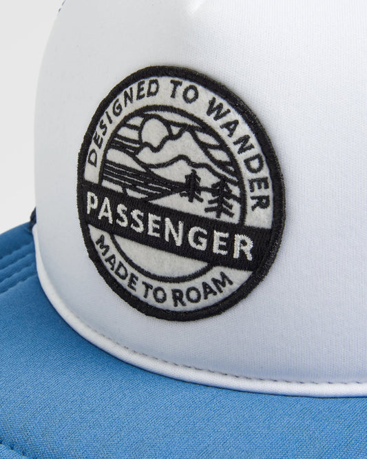 Odyssey Active Trucker Cap - Navy/ Moonlight Blue - Flatlay