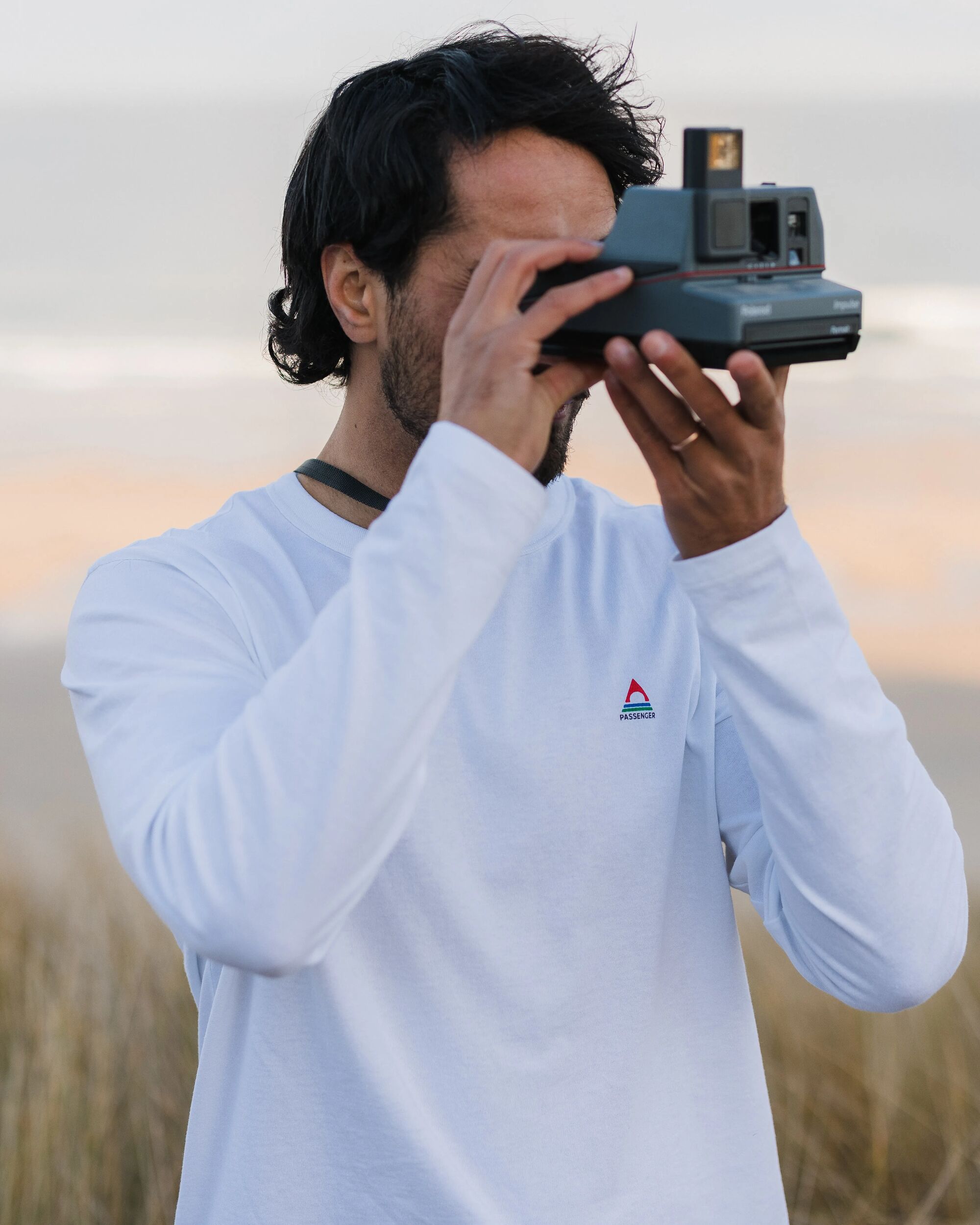 Classic Logo Recycled Cotton LS T-Shirt - White - Lifestyle