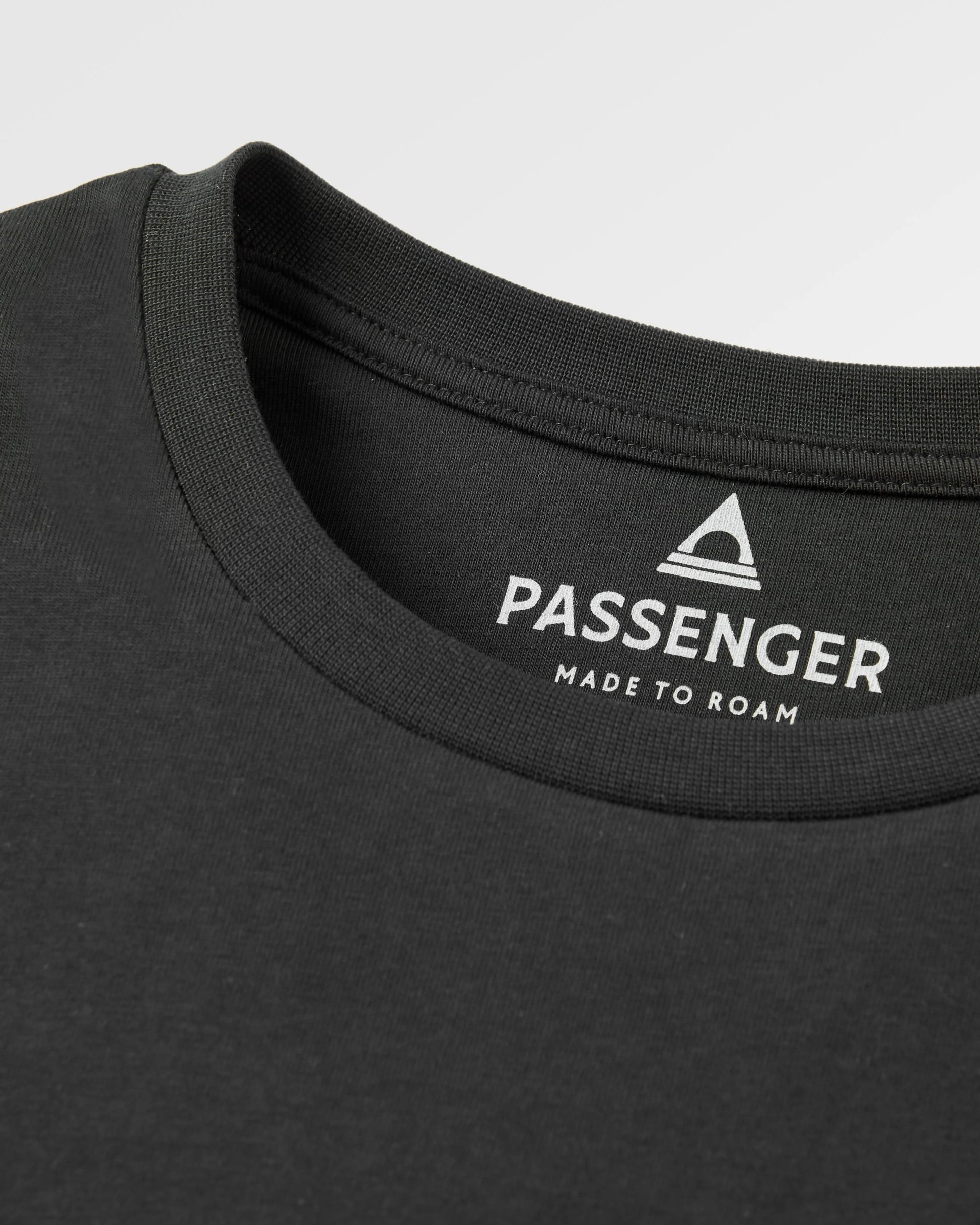 Cutout Organic Cotton T-Shirt - Black - Flatlay