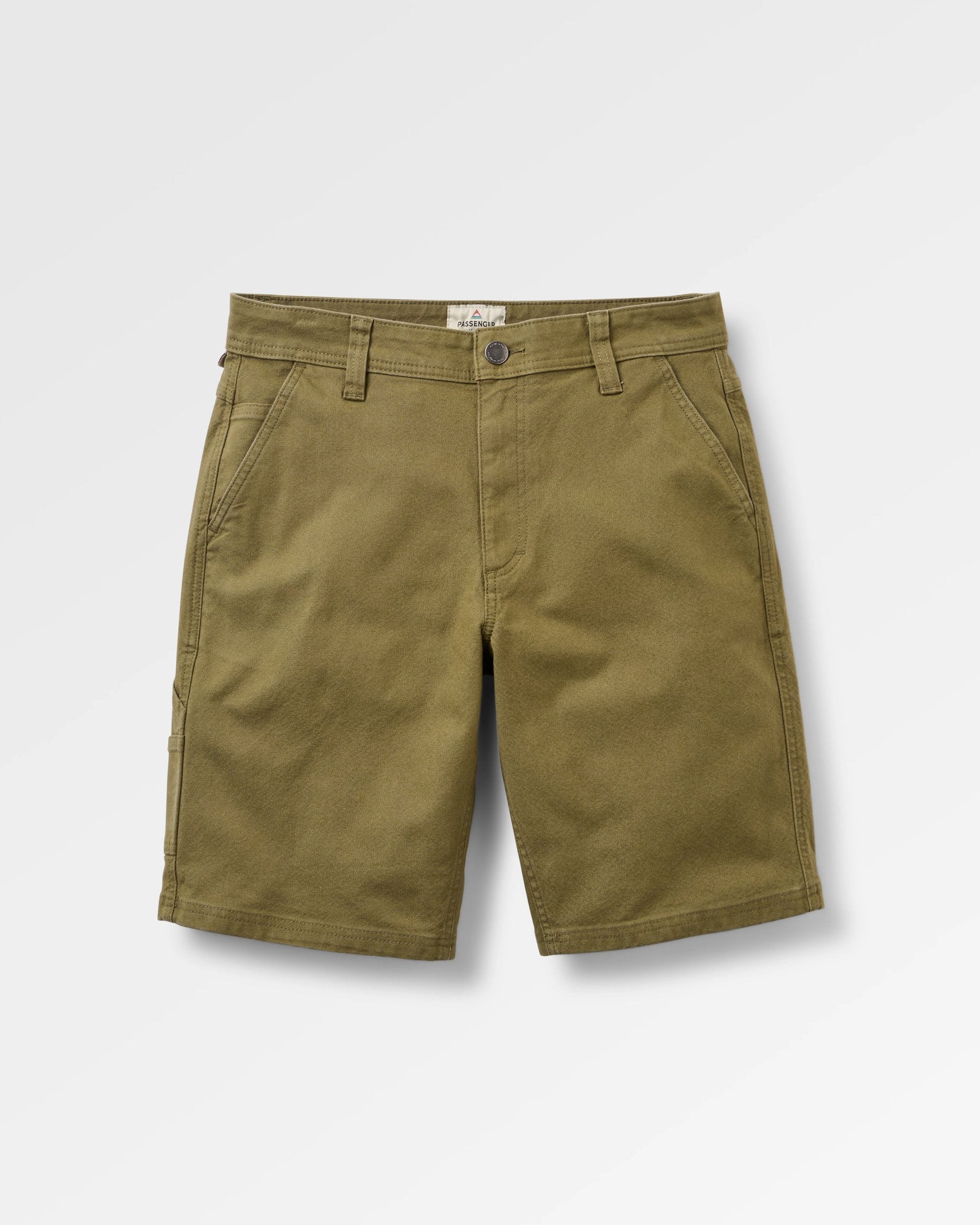Vantage Organic Cotton Canvas Short - Khaki - Flatlay