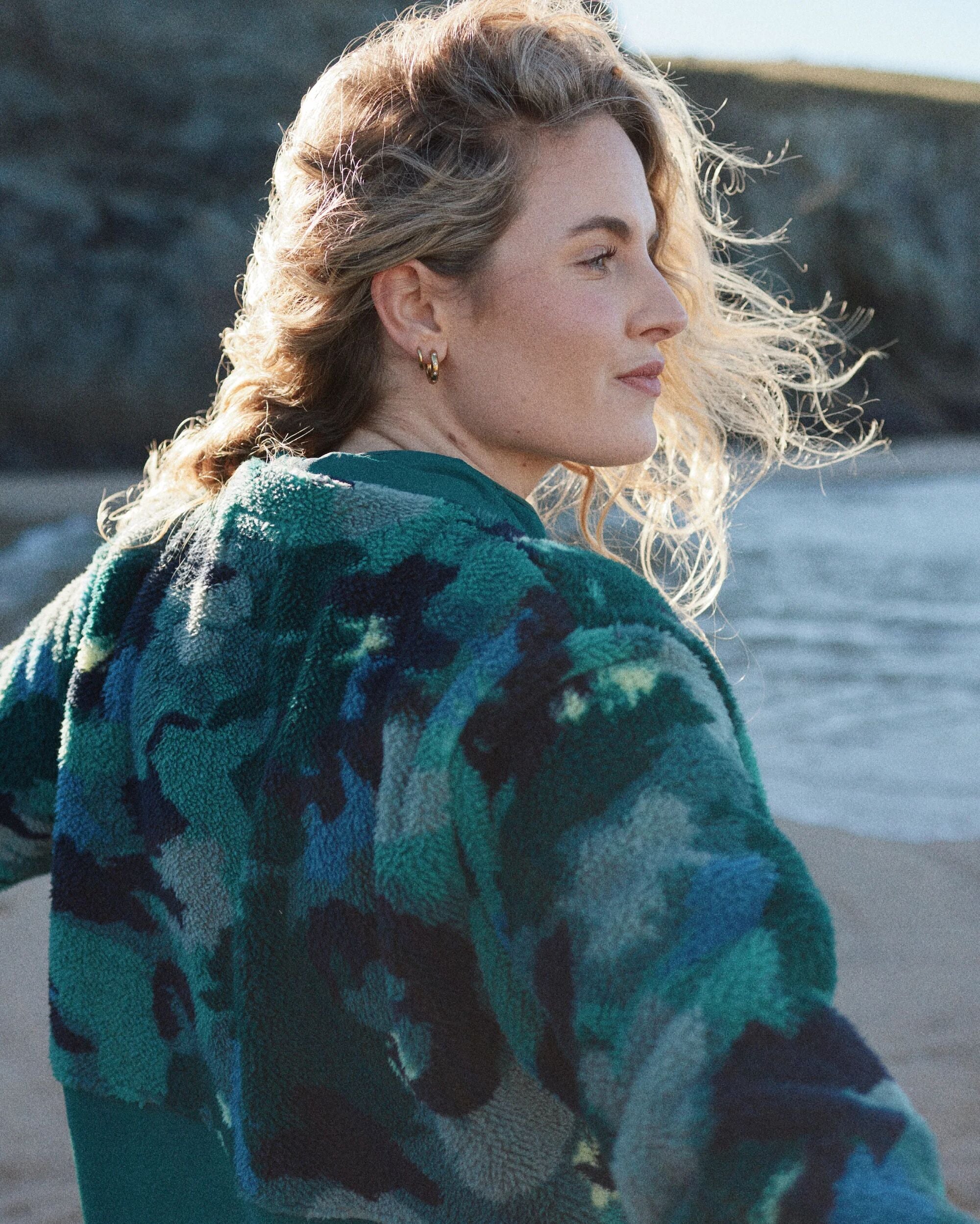 Navegado Recycled Soft-Touch Sherpa Fleece - Alpine Camo Rain Forest - Lifestyle