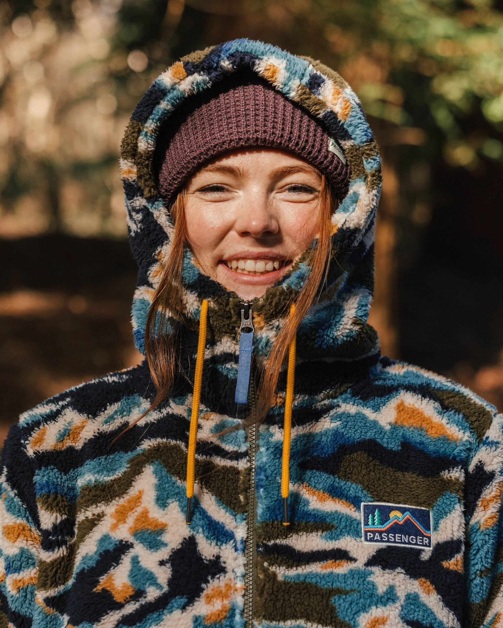 Nestling Recycled Polar-Lined Sherpa Fleece - Mount Scenic Khaki - Lifestyle