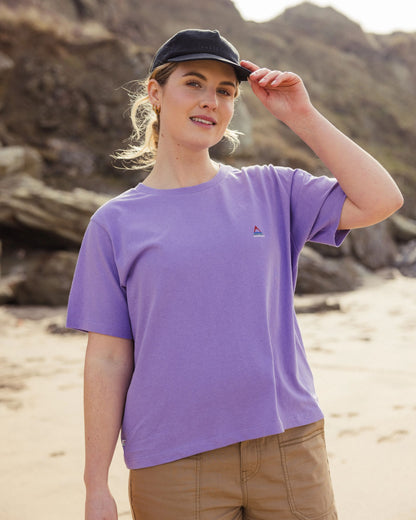 Classic Recycled Cotton T-Shirt - Retro Purple - Lifestyle