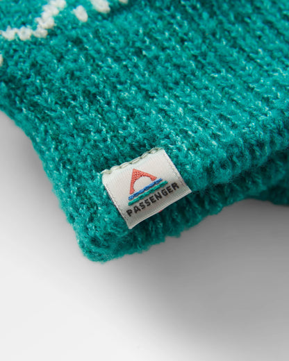 Nurture Recycled Knitted Gloves - Greenlake - Flatlay