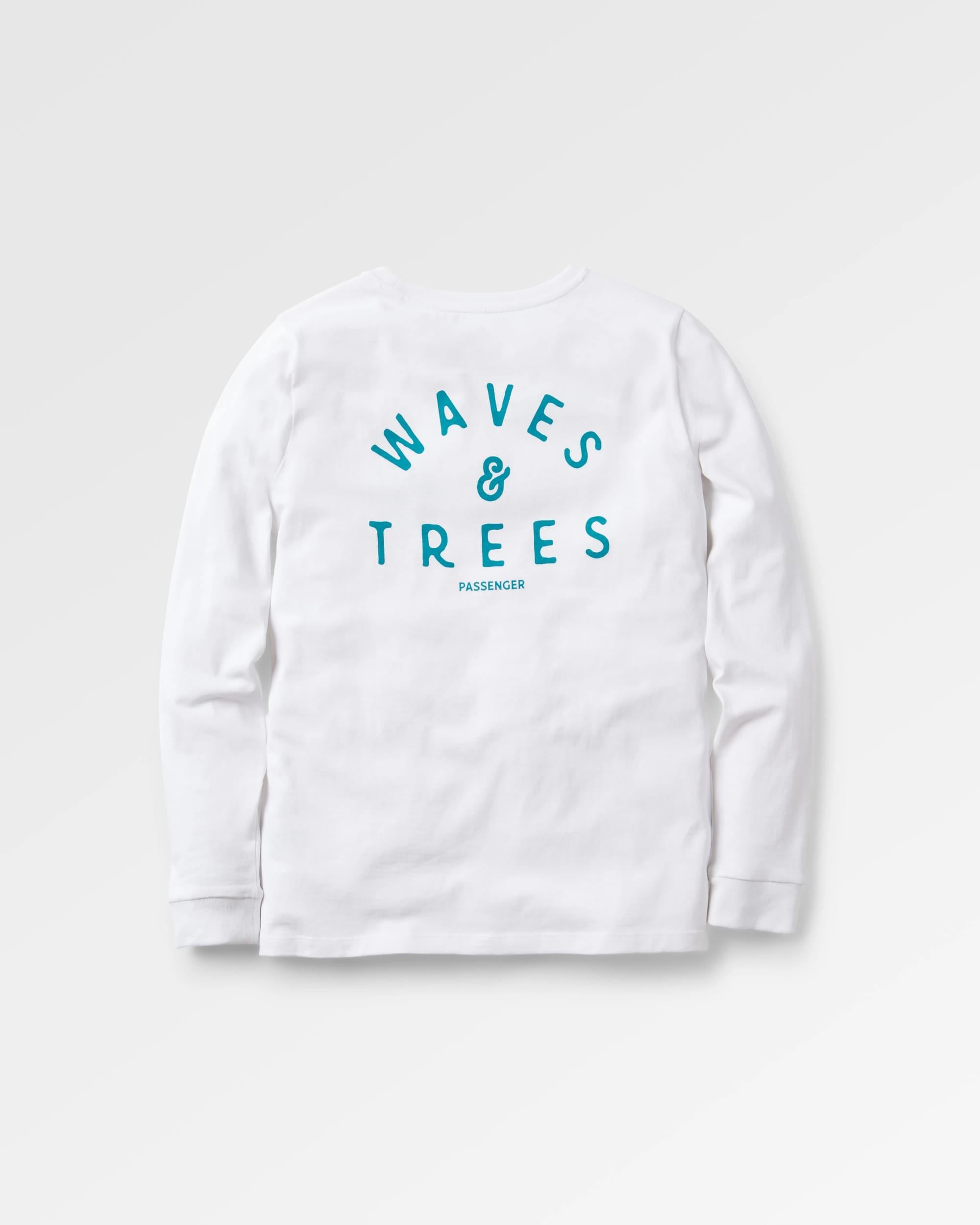 Penida Recycled Cotton LS T-Shirt - White - Flatlay