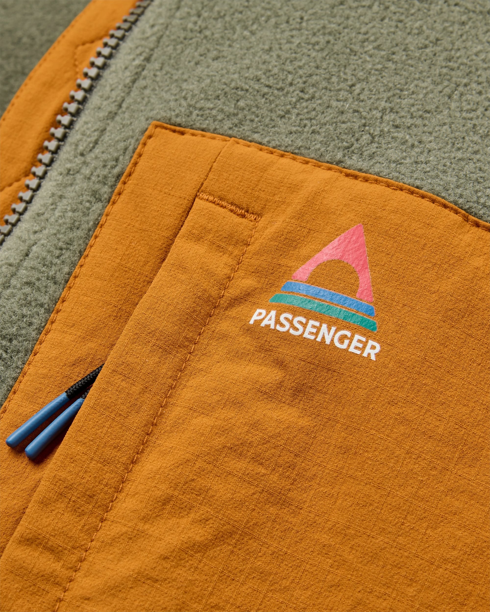 Sierrascape Men's Recycled Polartec® Fleece Hoodie - Dusty Olive - Flatlay