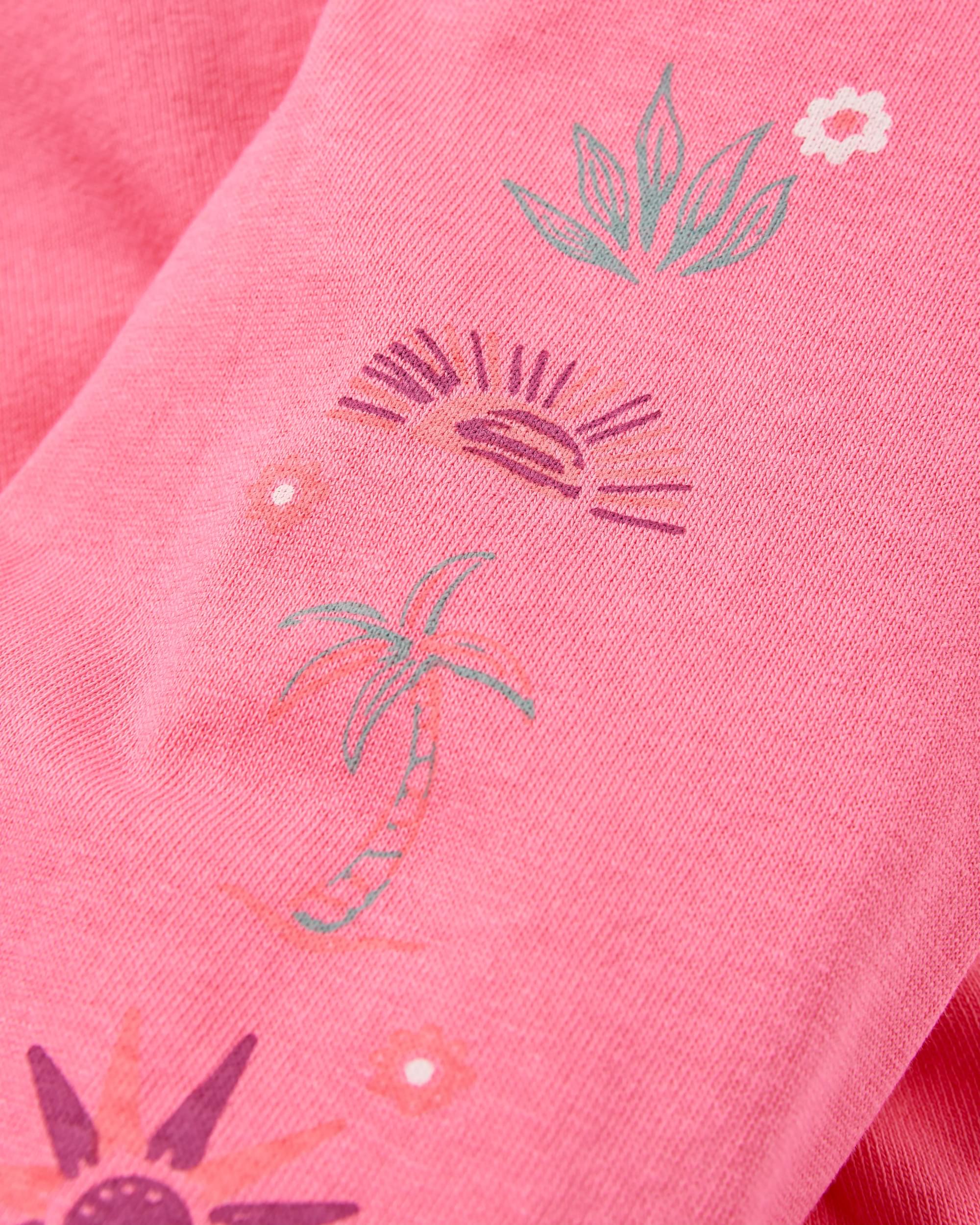 Chica Recycled Cotton LS T-Shirt - Soft Rose - Flatlay