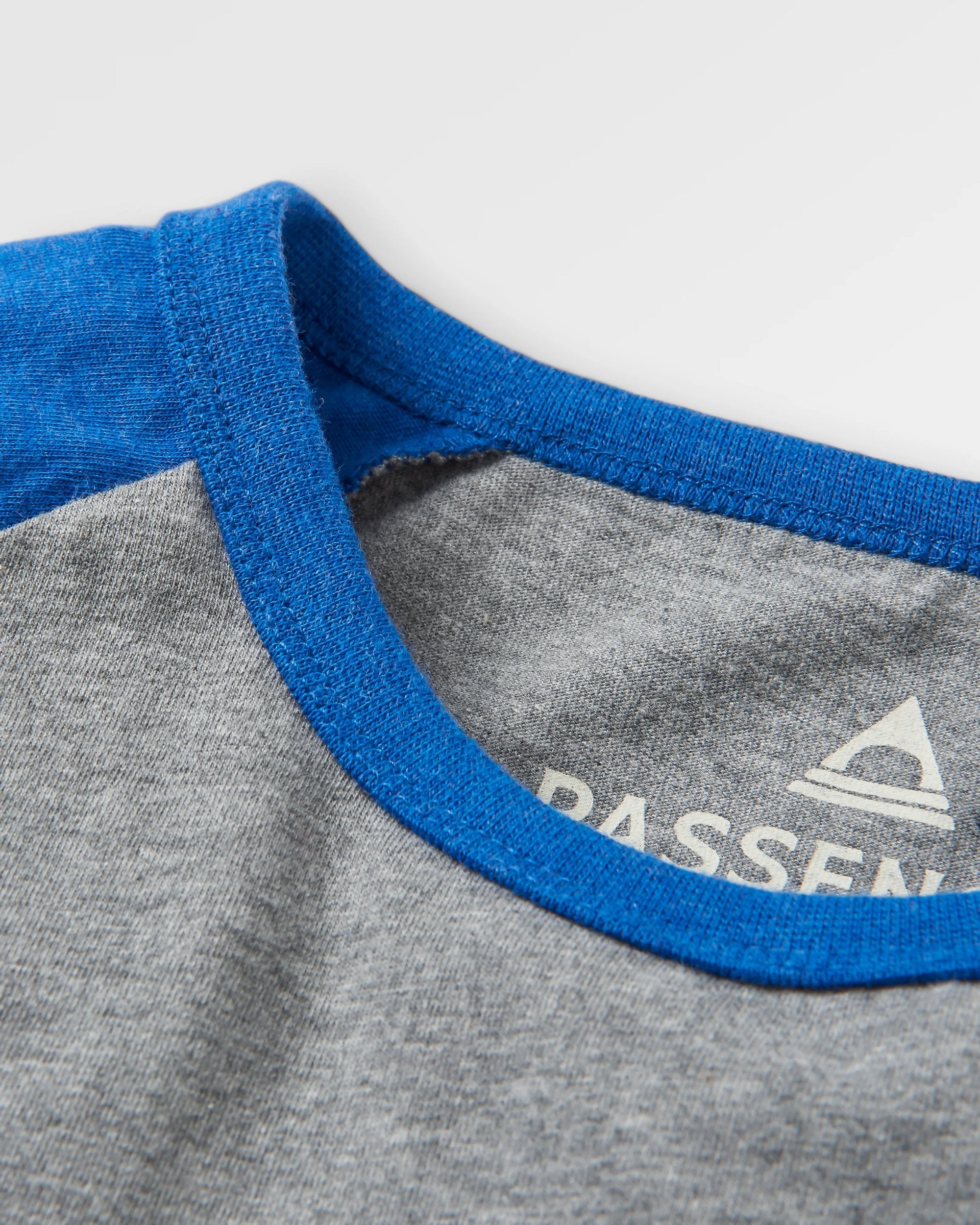 Yuca Organic Cotton LS T-Shirt - Azure Blue Marl - Flatlay