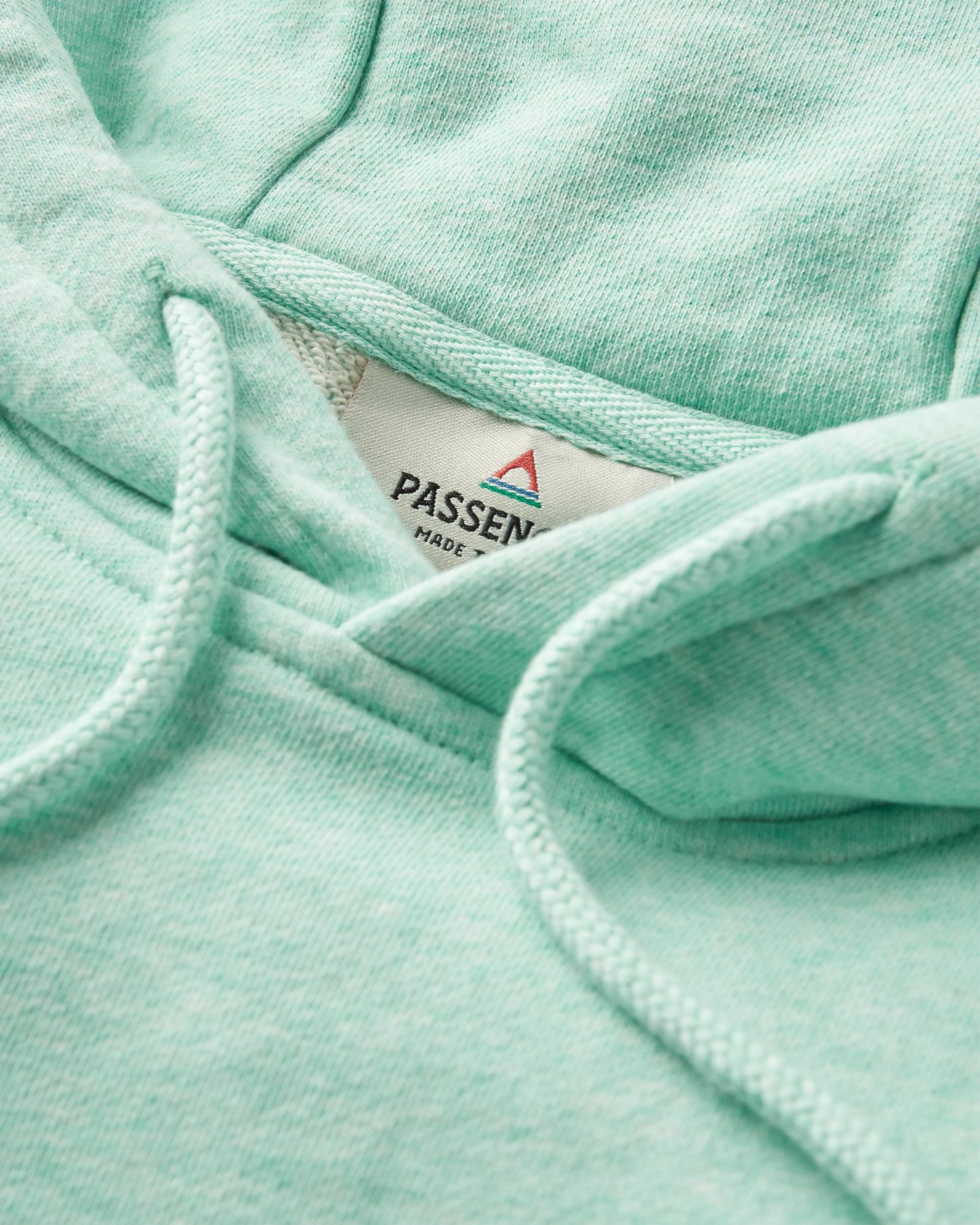 Laidback Organic Cotton Hoodie - Aqua Marl - Flatlay