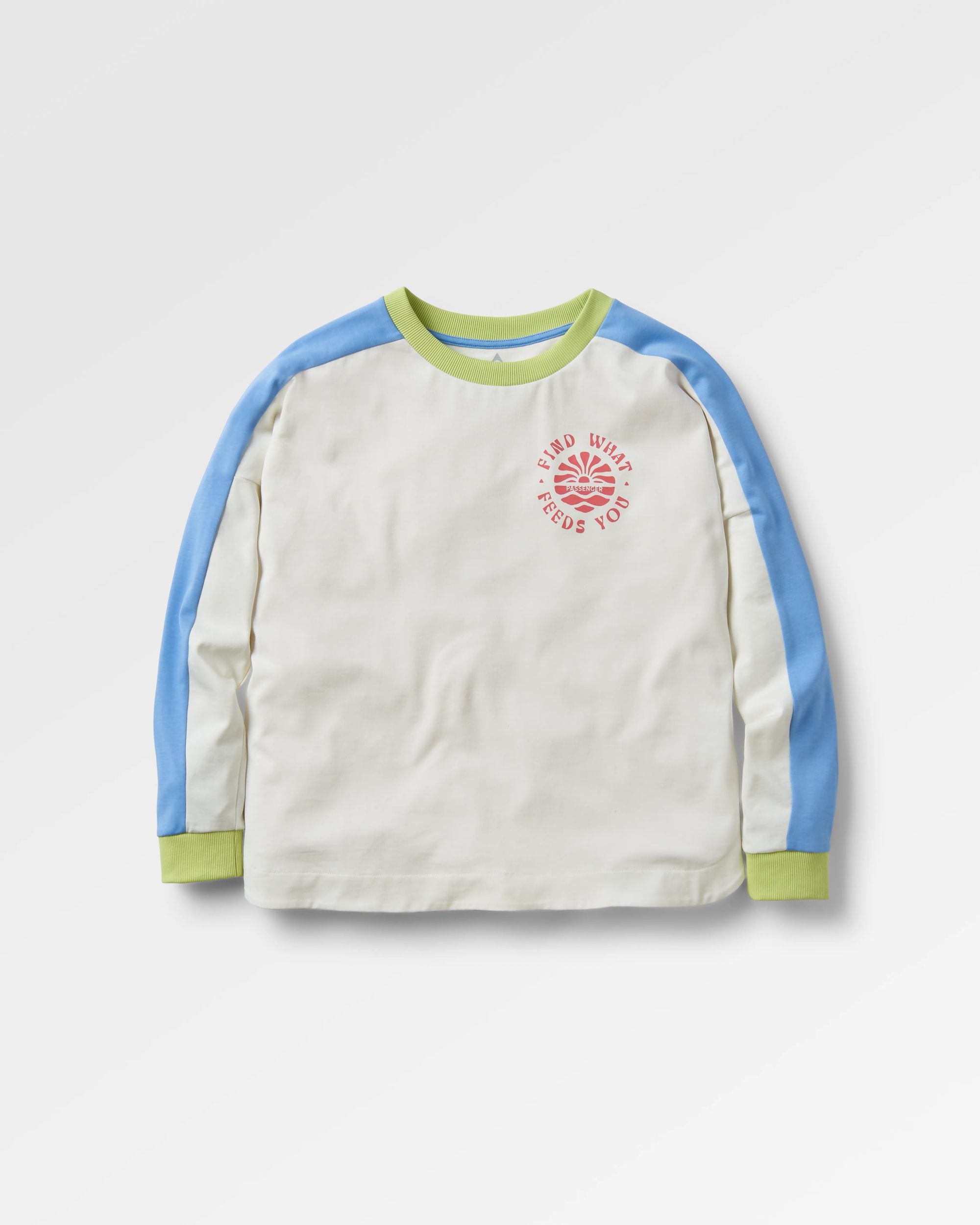 Graze Organic Cotton LS Top - Marshmallow - Flatlay