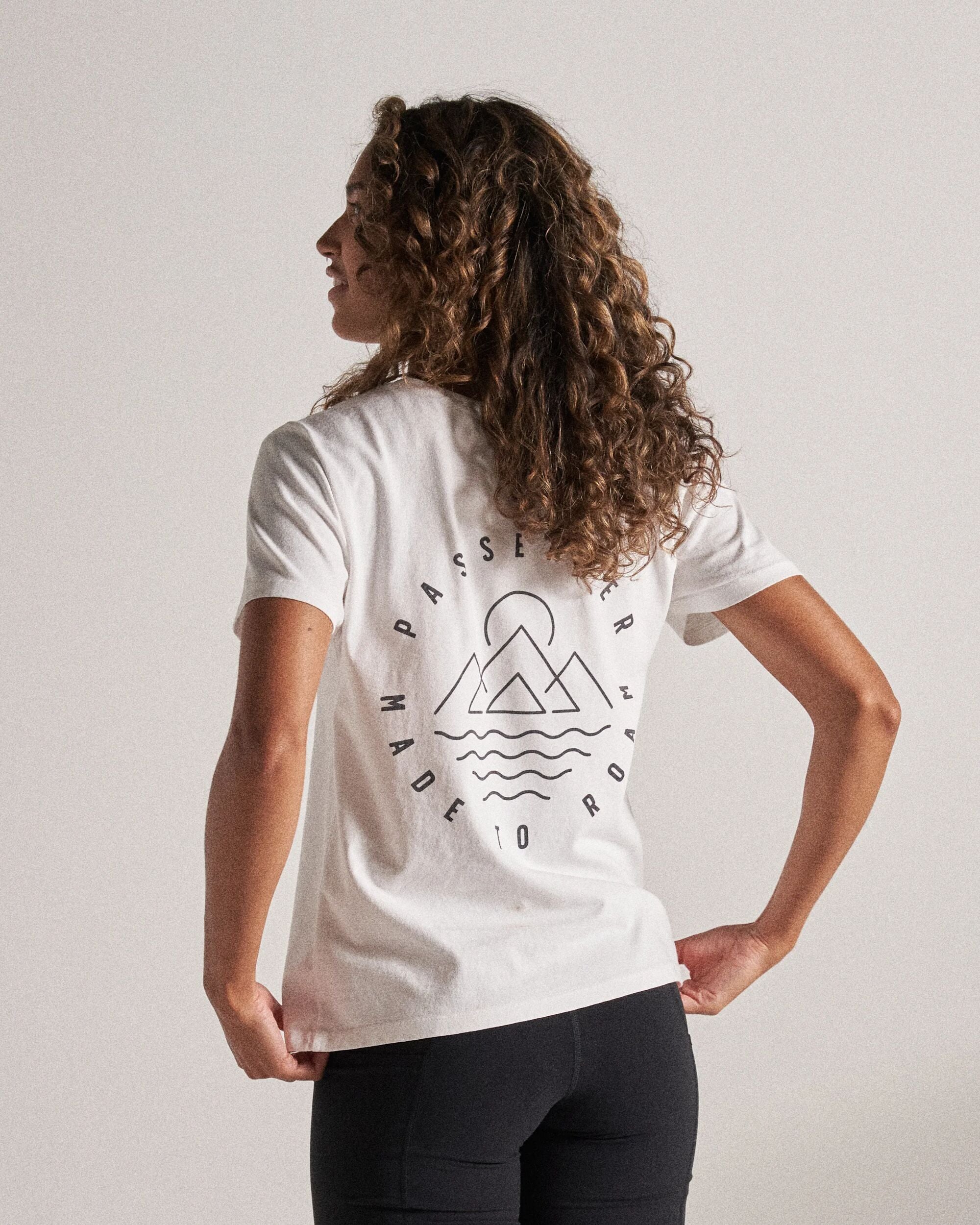 Remote Recycled Cotton T-Shirt - White - Studio Model