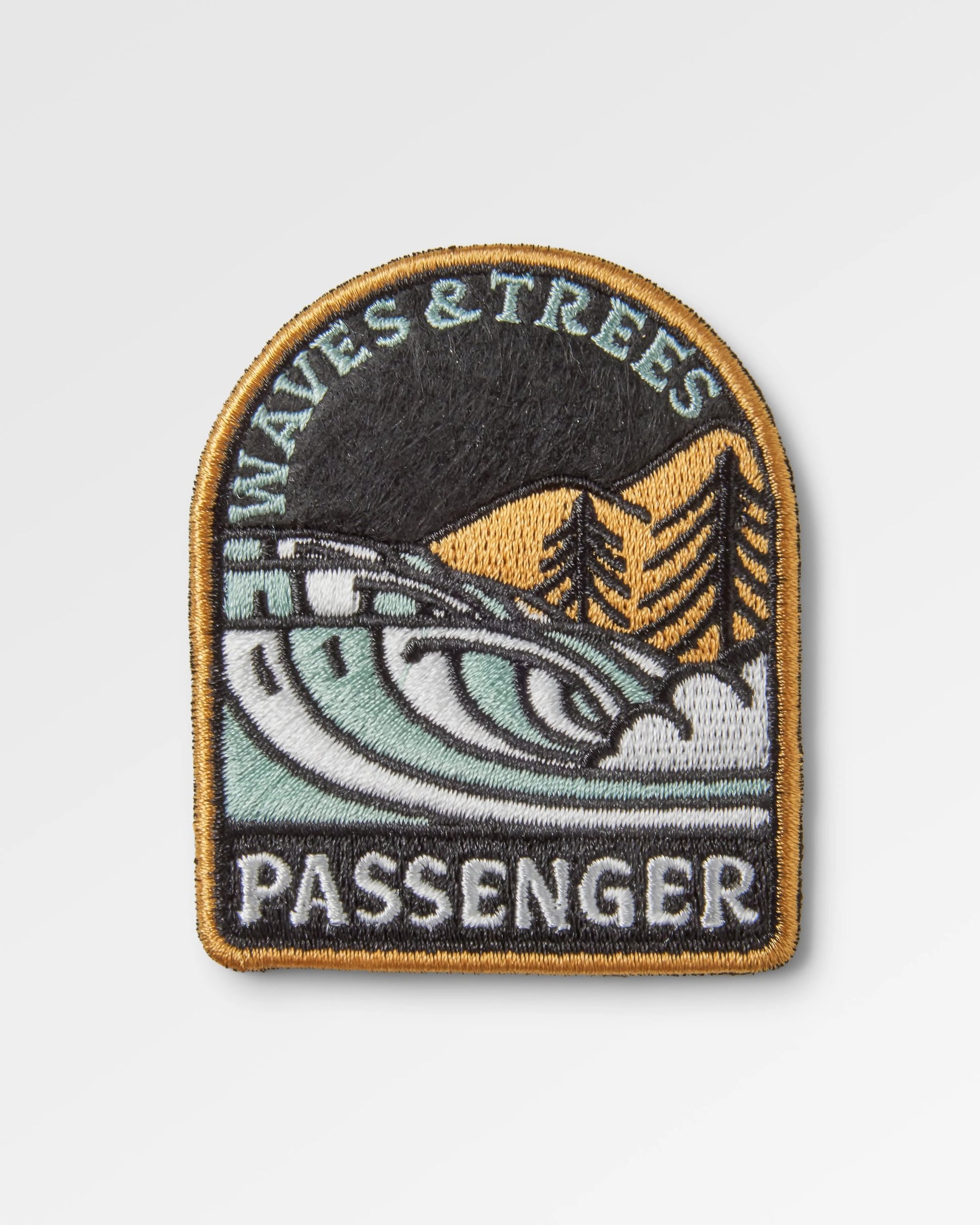 Waves & Trees Patch - Mustard Yellow