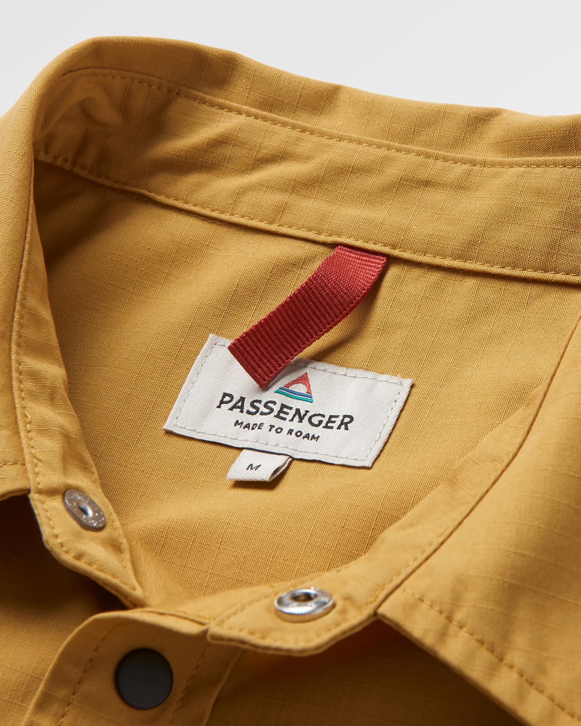 Way Ripstop Short Sleeve Shirt - Mustard Gold - Flatlay