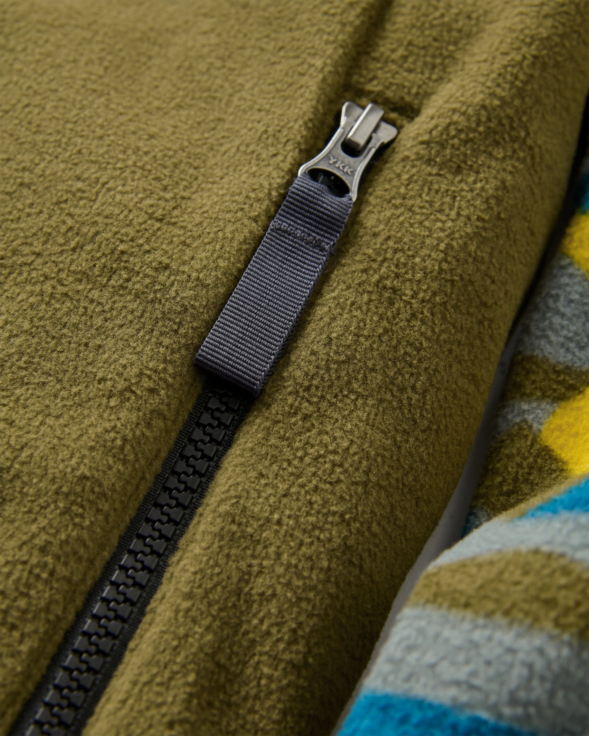 Set Off Recycled Polar 1/4 Zip Fleece - Views Dark Olive - Flatlay