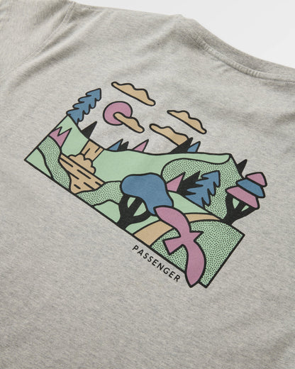 Slower Rhythms Women's Cotton T-Shirt - Grey Marl - Flatlay