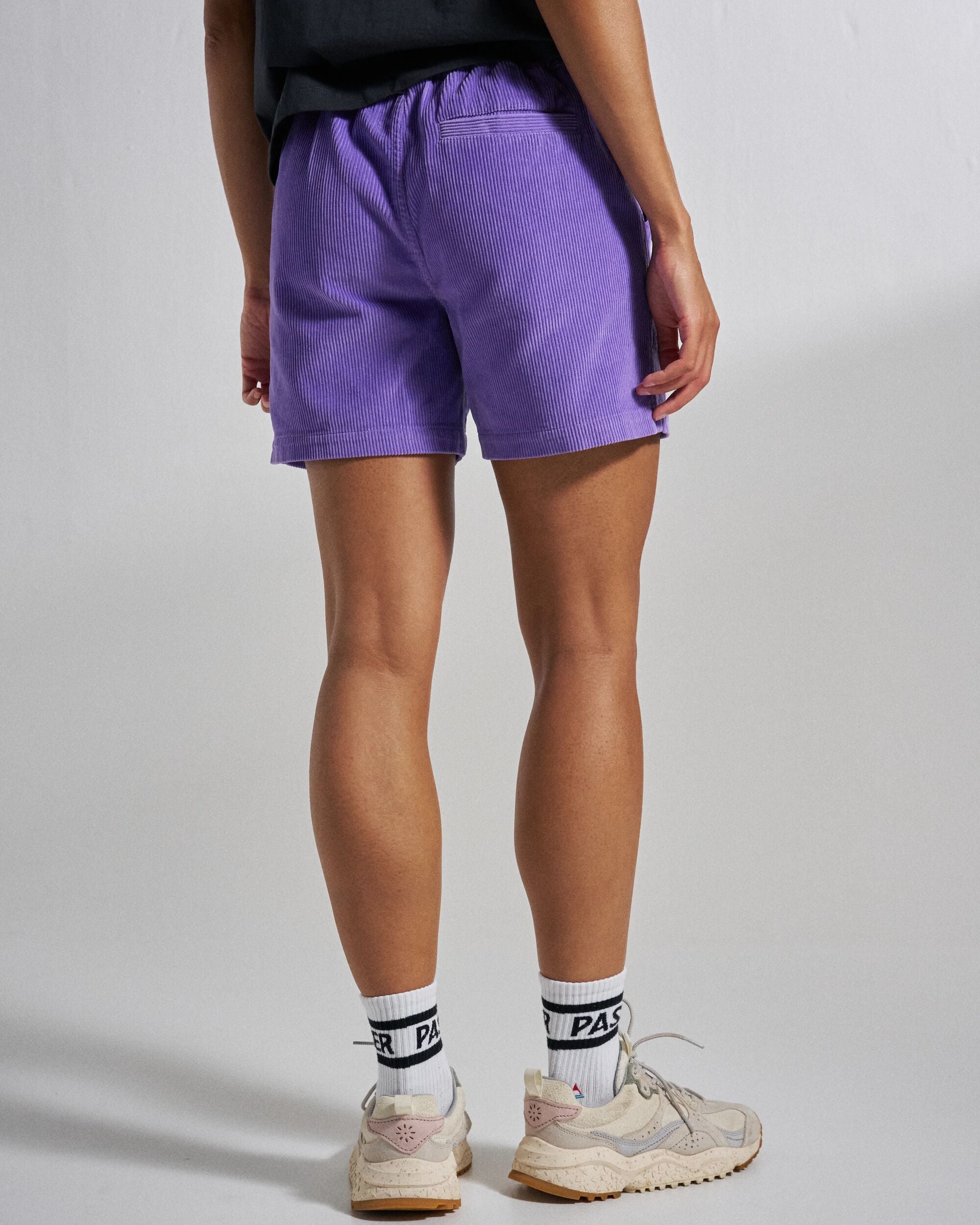 Avian Organic Cord Short - Retro Purple - Studio Model
