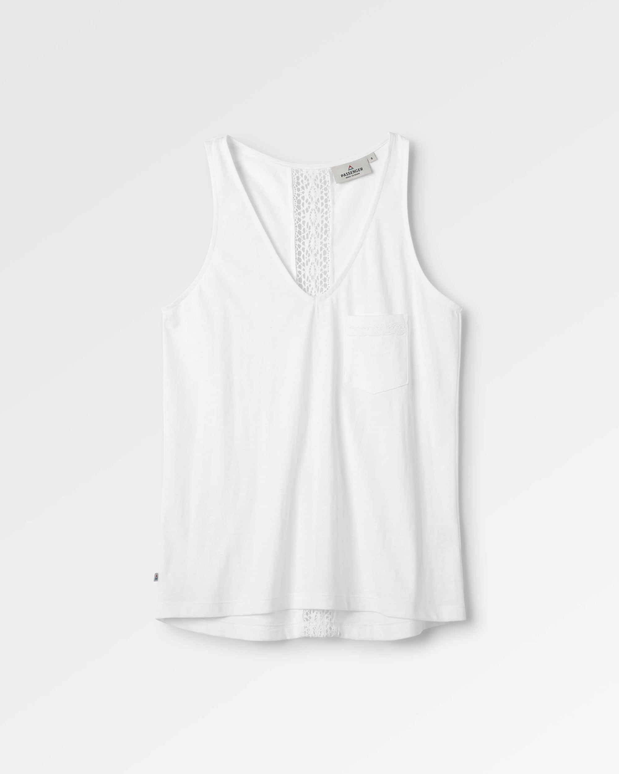 Rivergate Organic Cotton Top - White - Flatlay