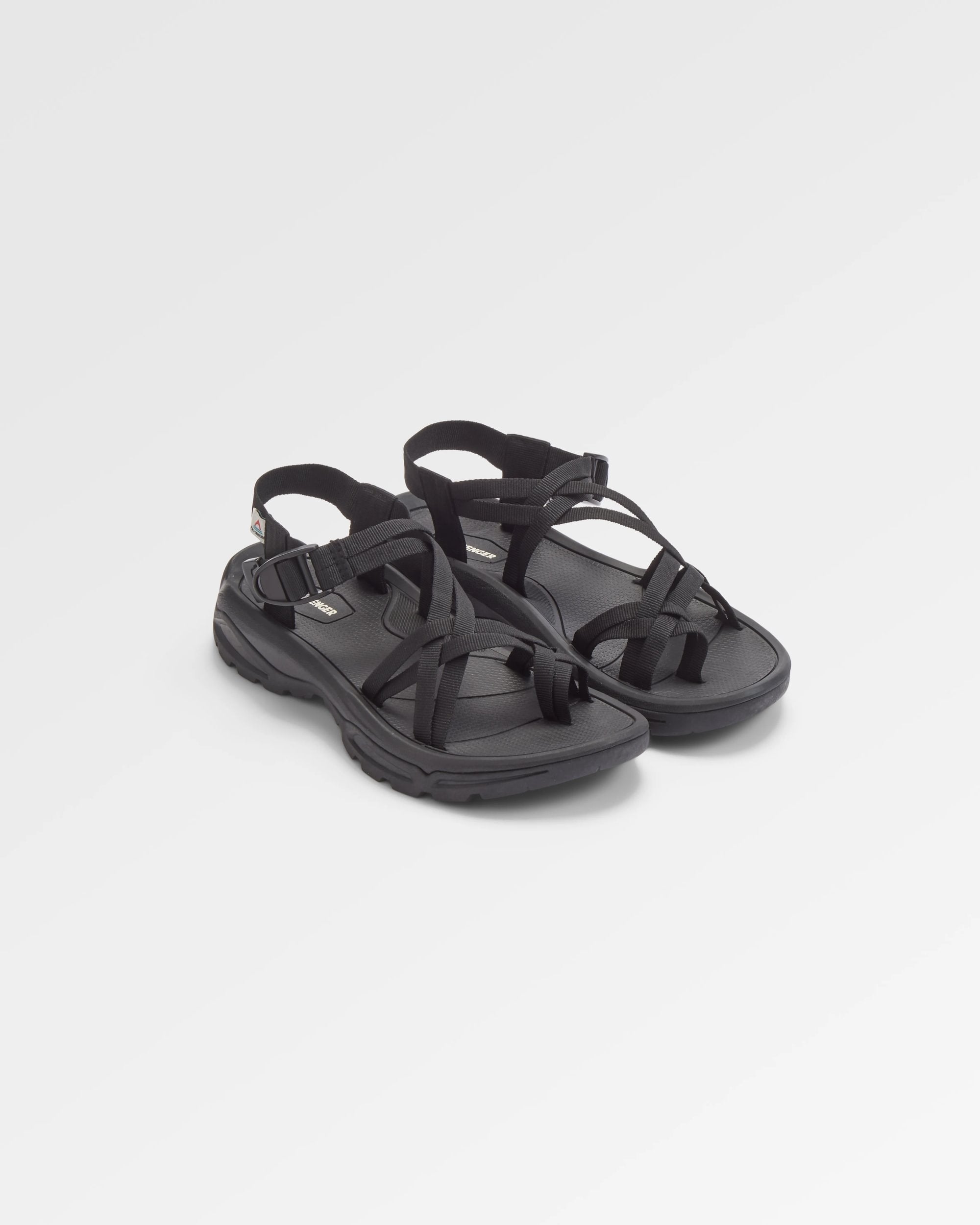 Atlas Roam Sandal - Black - Flatlay
