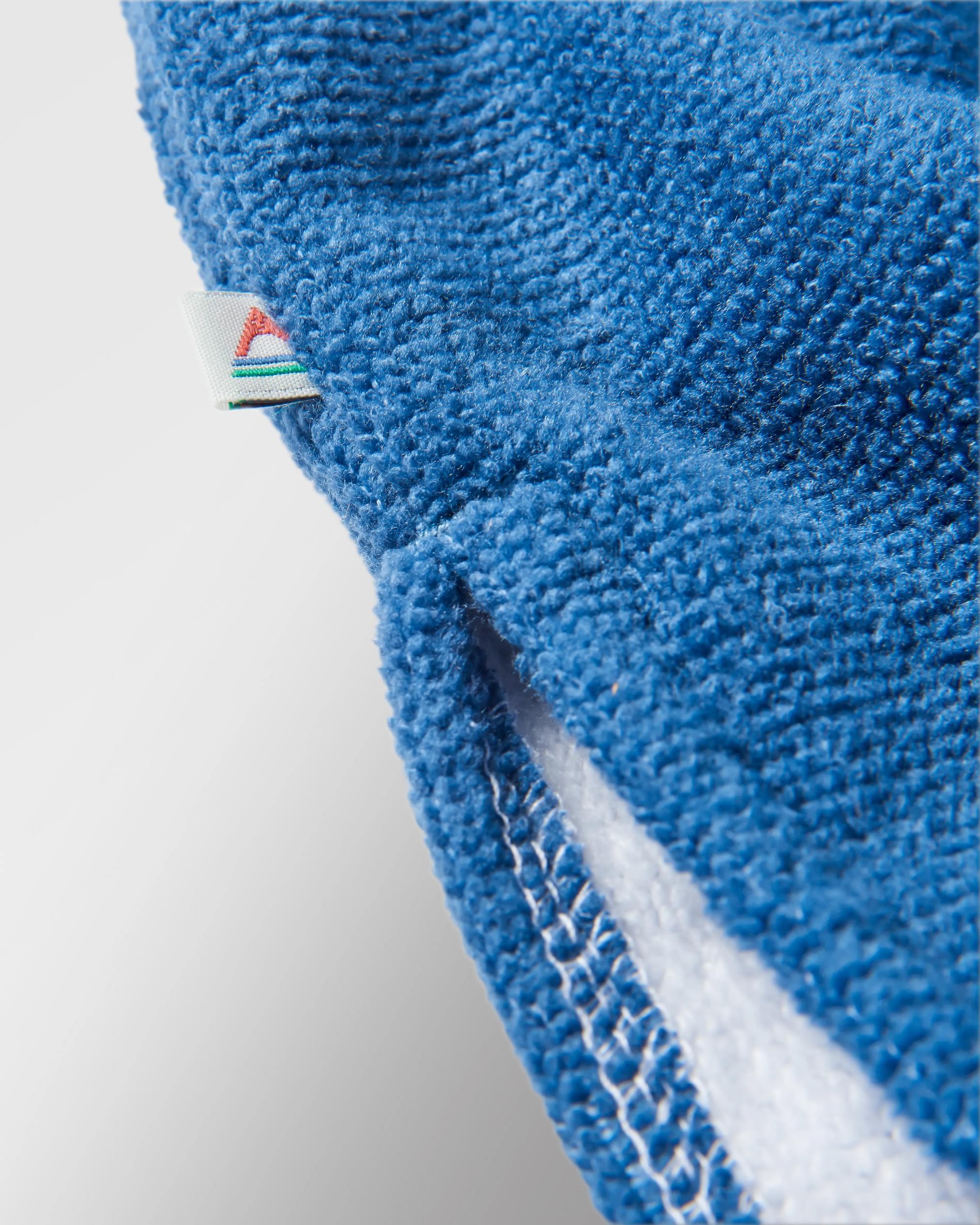 Tulum Recycled Towel Poncho - Dark Denim - Flatlay