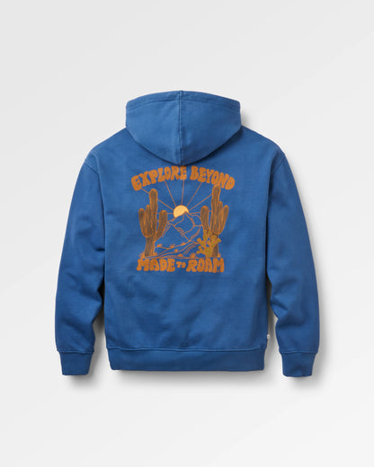 Explore Beyond Relaxed Fit Hoodie - Blue Navy - Flatlay