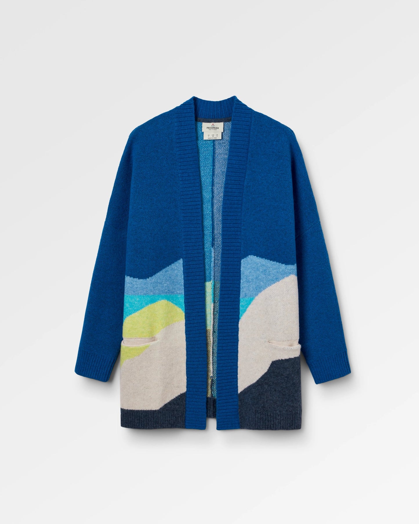 Scenic Recycled Long Knitted Cardigan - Scenic Azure Blue