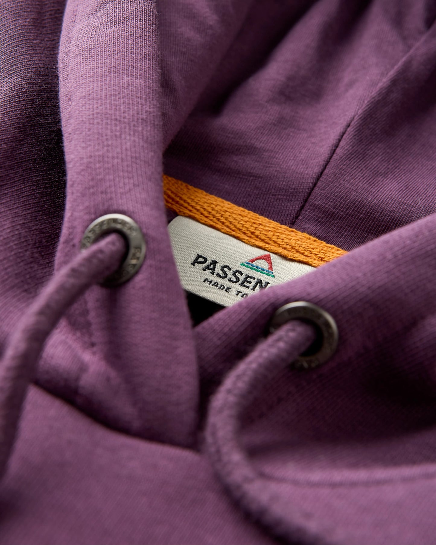 Yuca Organic Cotton Hoodie - Deep Plum - Flatlay