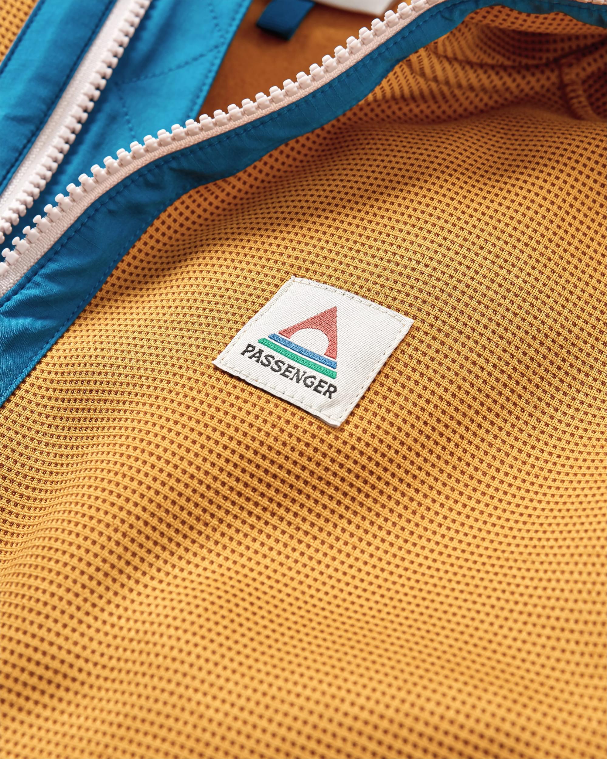 Slope Hooded Recycled Fleece - Dusty Ochre - Flatlay