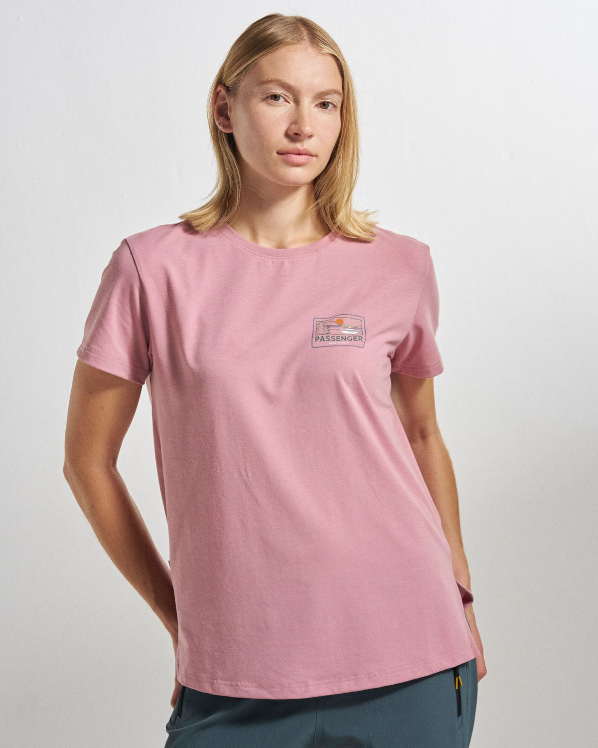 Roamer Women's Drirelease® Active T-Shirt - Pink Haze - Studio Model