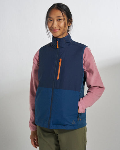 Shasta Lightweight Thermore® Insulated Vest - Rich Navy/Dark Denim - Studio Model