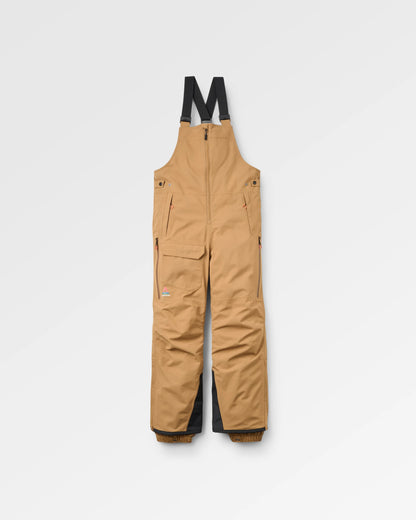 Snowscape Women's Recycled Bibpant - Toffee - Flatlay