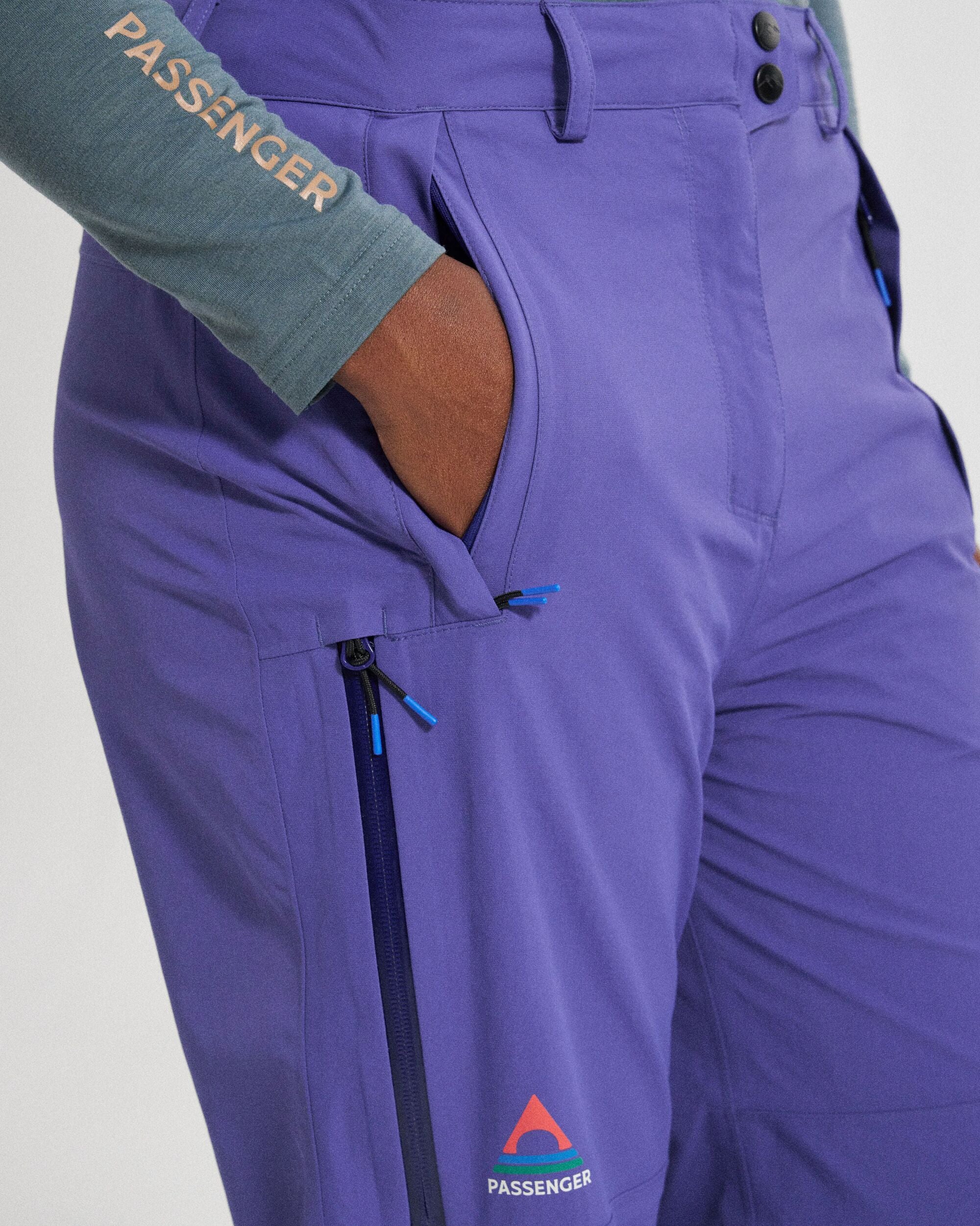 Snowscape Women's Recycled Pant - Purple Indigo - Studio Model