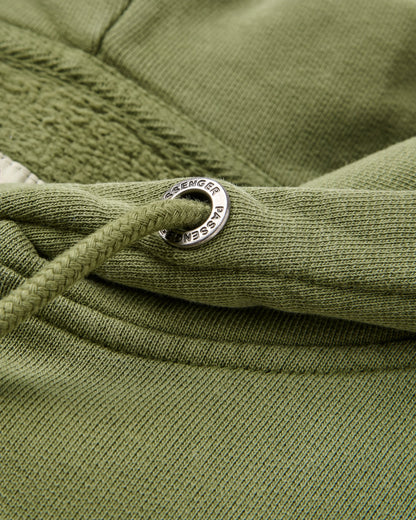 Passenger Relaxed Fit Hoodie - Khaki - Flatlay