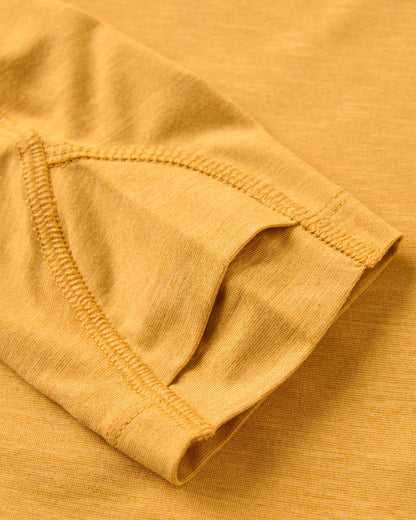Sunvale Lightweight UPF50 LS T-Shirt - Spruce Yellow Marl - Flatlay