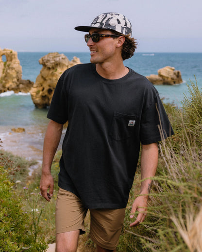 Heritage Organic Relaxed Fit T-Shirt - Black - Lifestyle