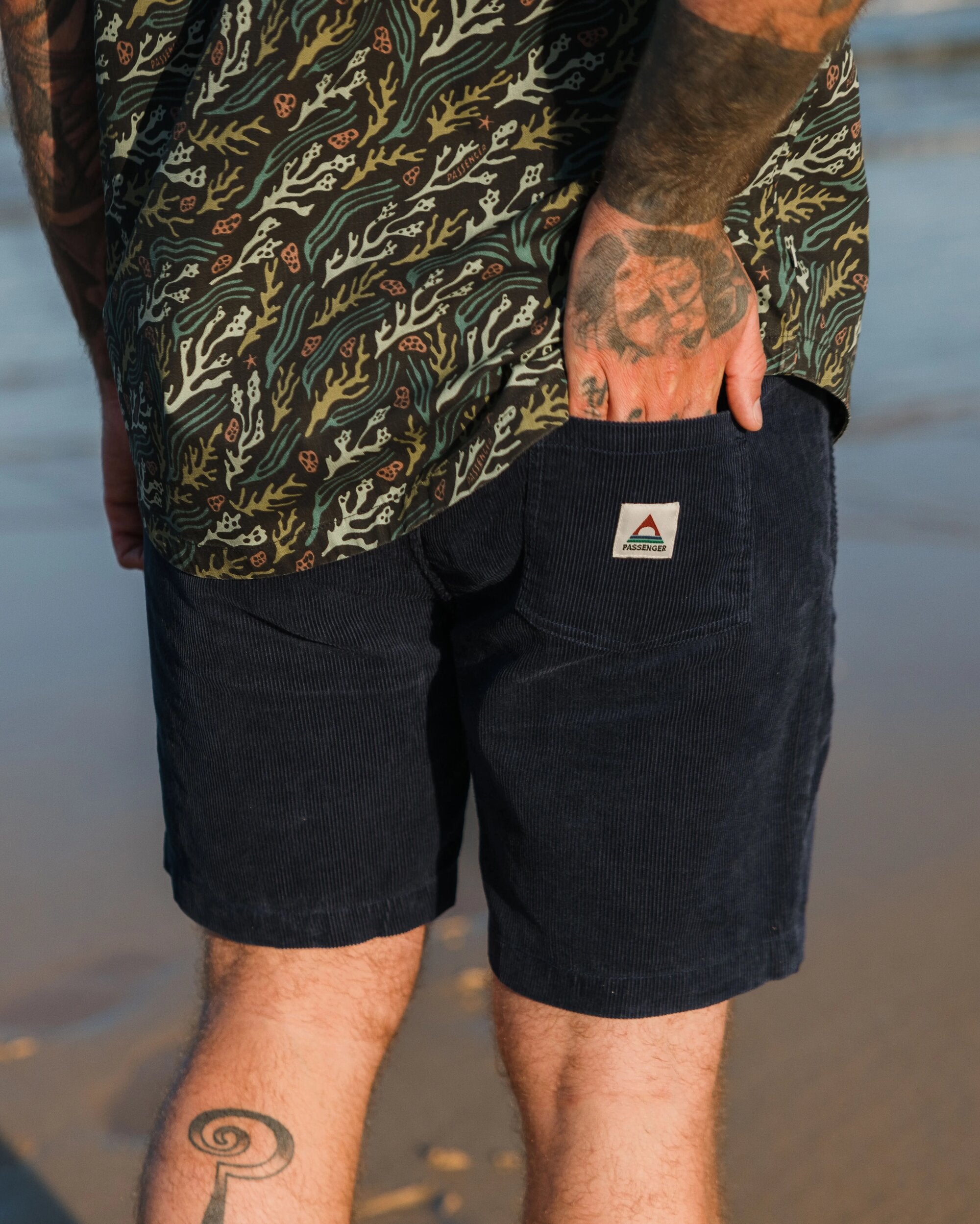 Drifter Corduroy Short - Rich Navy - Lifestyle