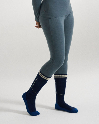Snowscape Women's Merino Base Layer Bottom - Storm Grey - Studio Model