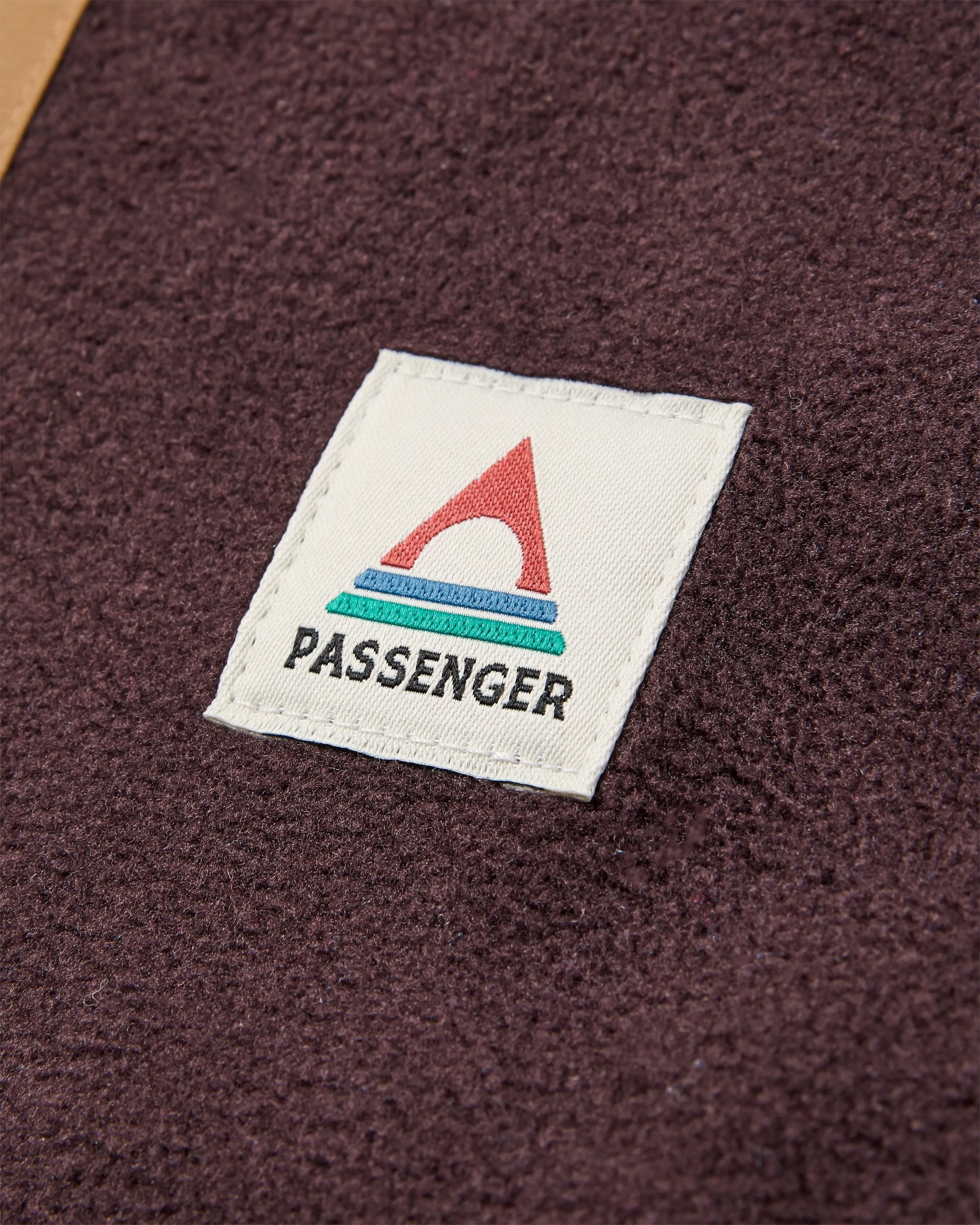 Woodland Hoodless 1/2 Zip Recycled Polartec® Fleece - Espresso/Tidal Blue  - Flatlay