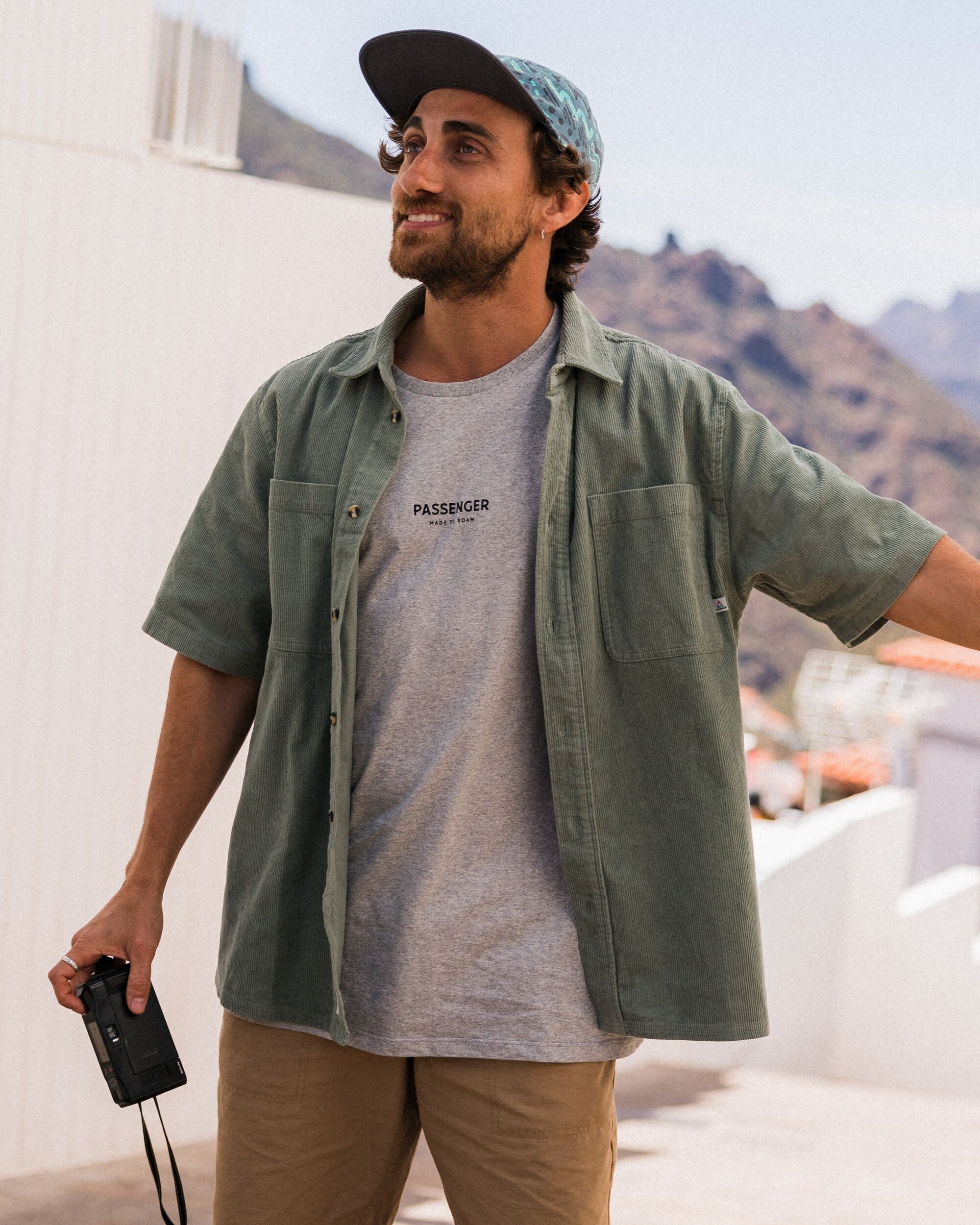 Backcountry Short Sleeve Cord Shirt - Pistachio - Lifestyle