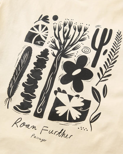 Roam Further Relaxed Fit LS T-shirt - Birch - Flatlay
