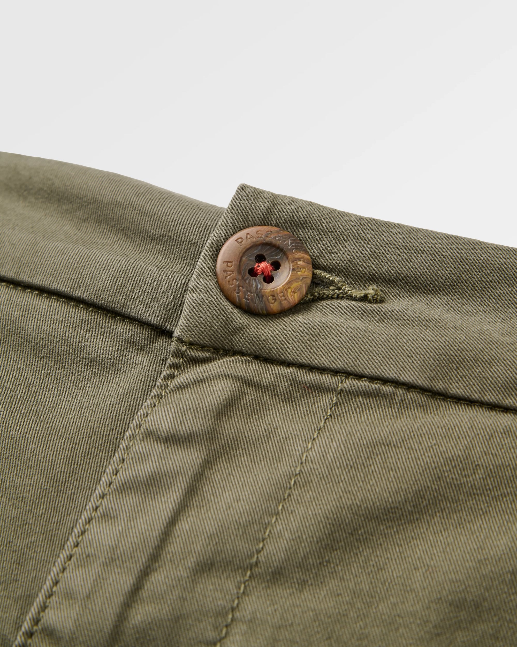 365 Cotton Short - Dusty Olive - Flatlay